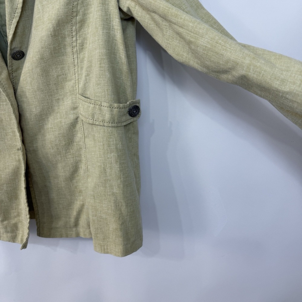 Orvis Linen Blend Blazer Jacket Size 10 Sage Green Lightweight Casual - Picture 7 of 8